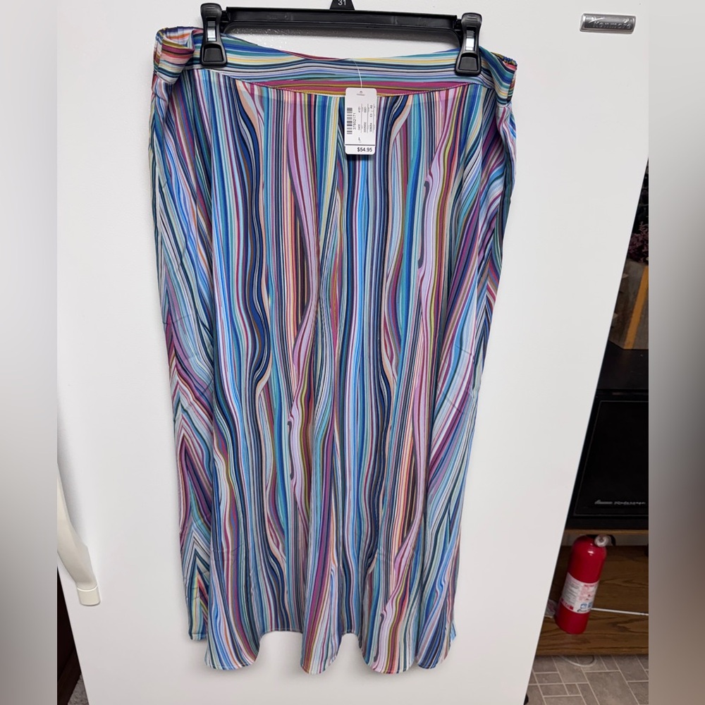 Christopher & Banks Multicolor Vertical Stripe Maxi Skirt